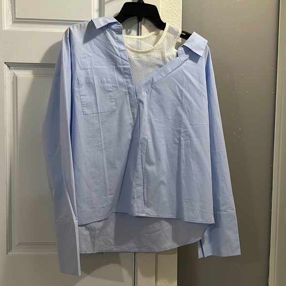 NWT FEW MODA Neiman Marcus One shoulder blouse - Picture 1 of 6